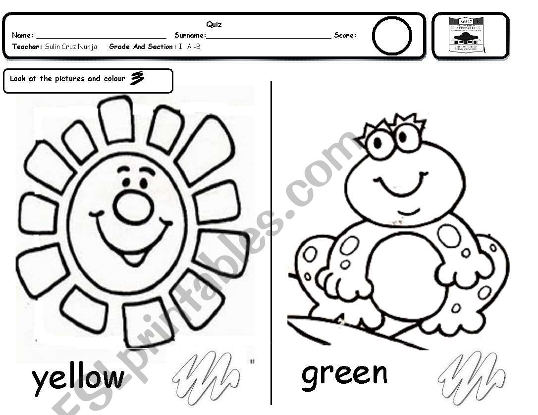 colors worksheet