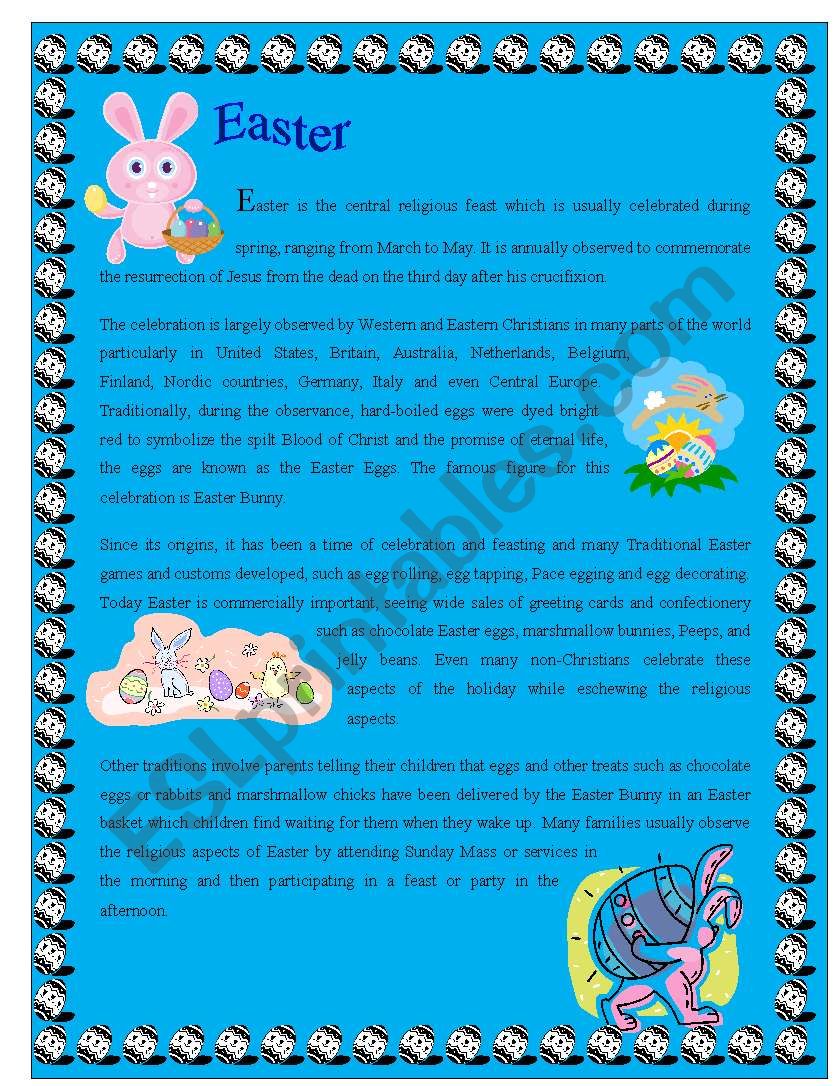 Easter ( Celebration part 4) worksheet