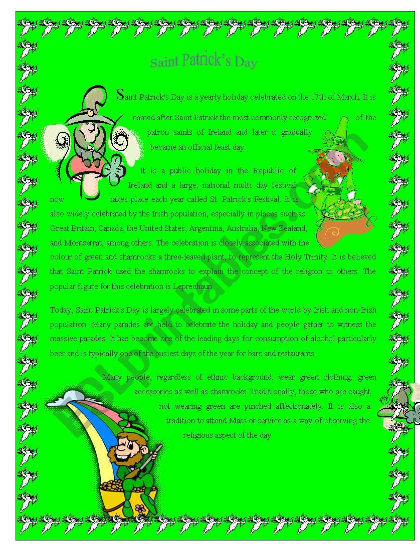 Saint Patricks Day ( Celebration part 5)