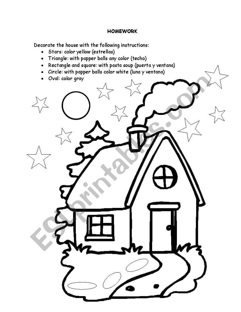 house worksheet