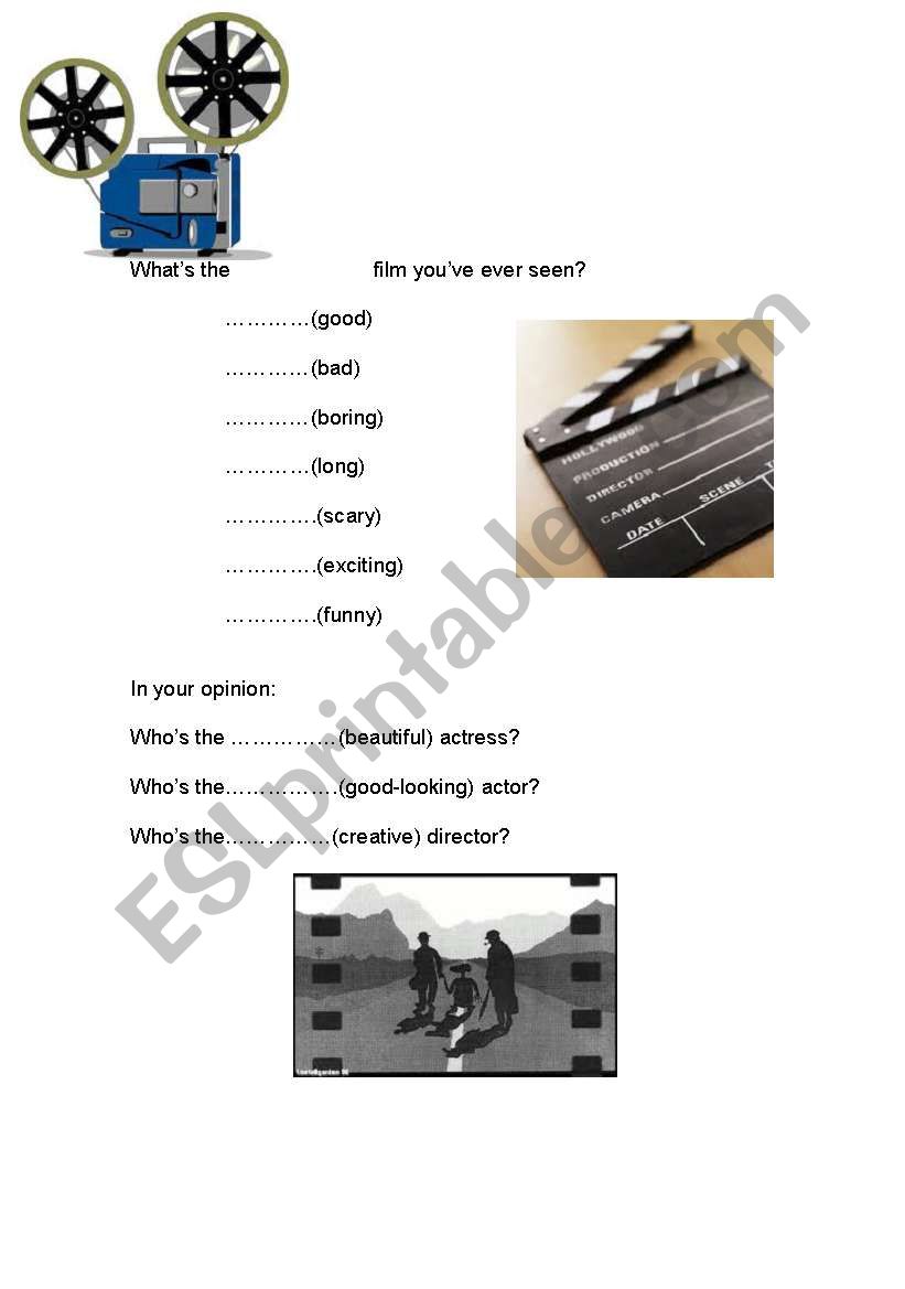 Superlatives worksheet