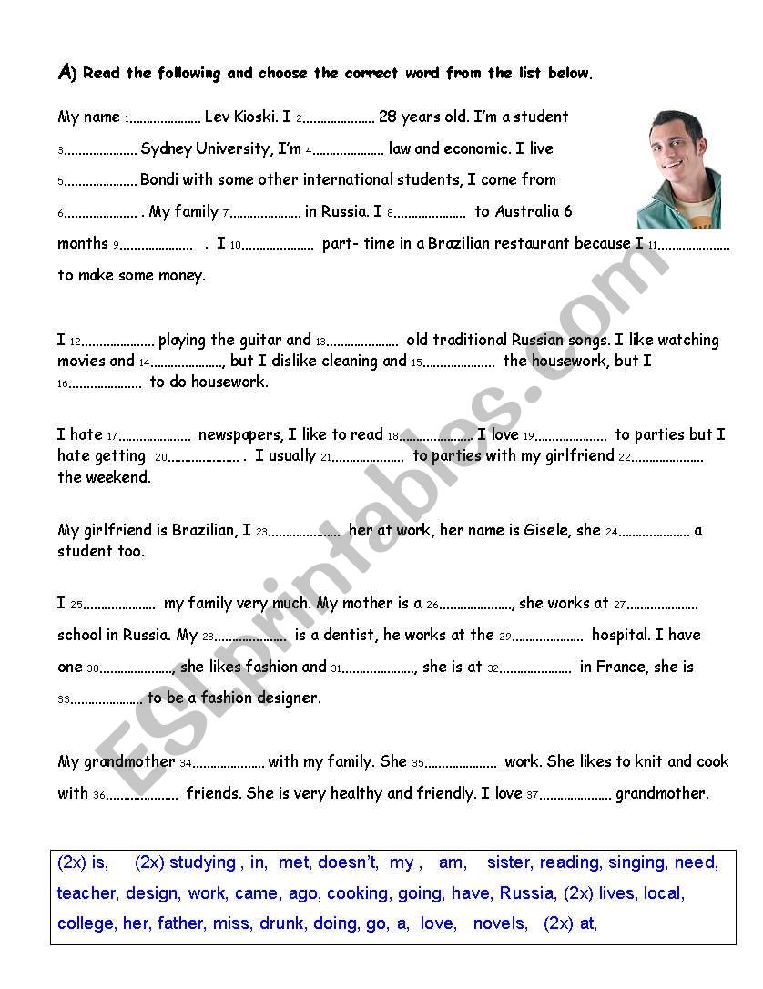 present simple activity worksheet