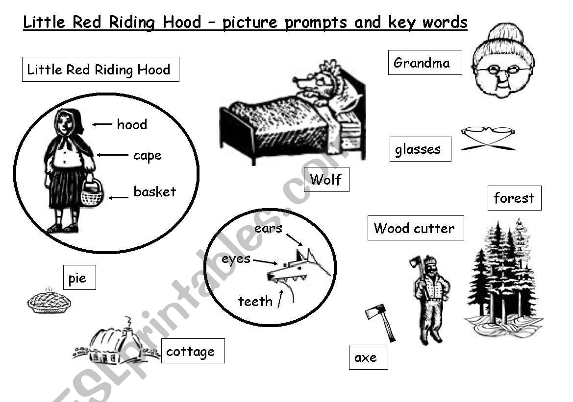 story little red riding hood worksheet