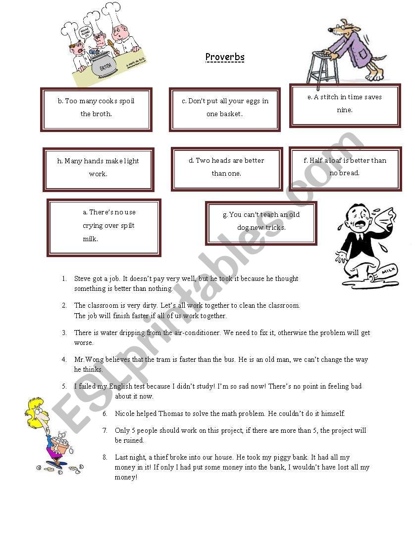 Proverbs worksheet