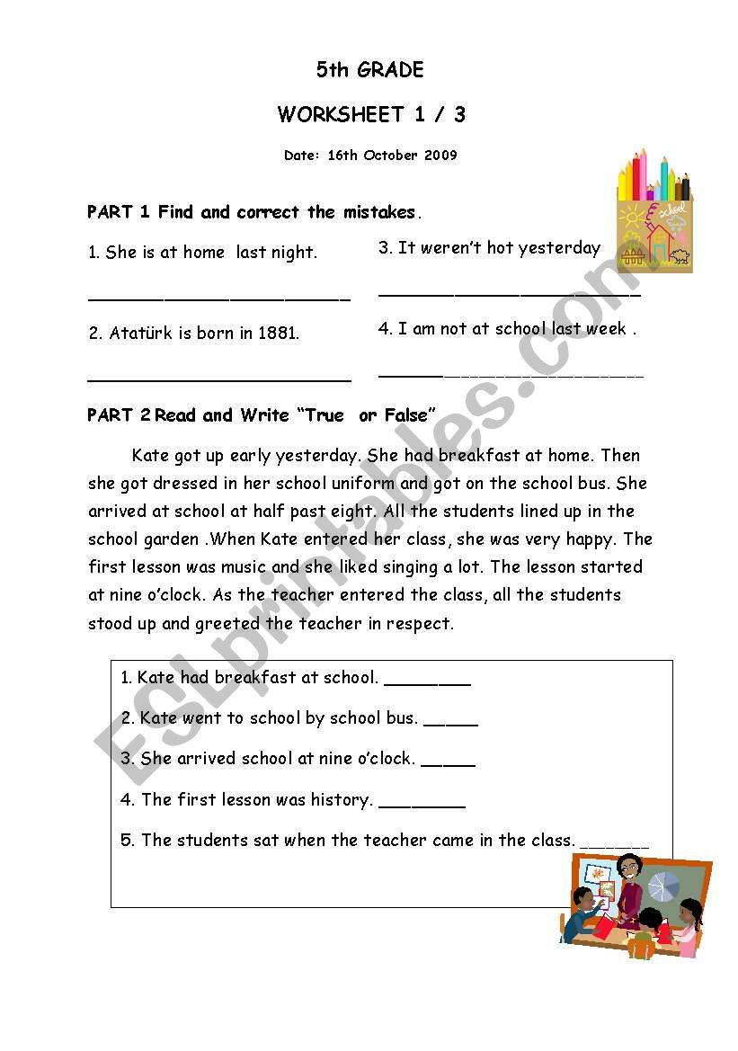 past simple worksheet