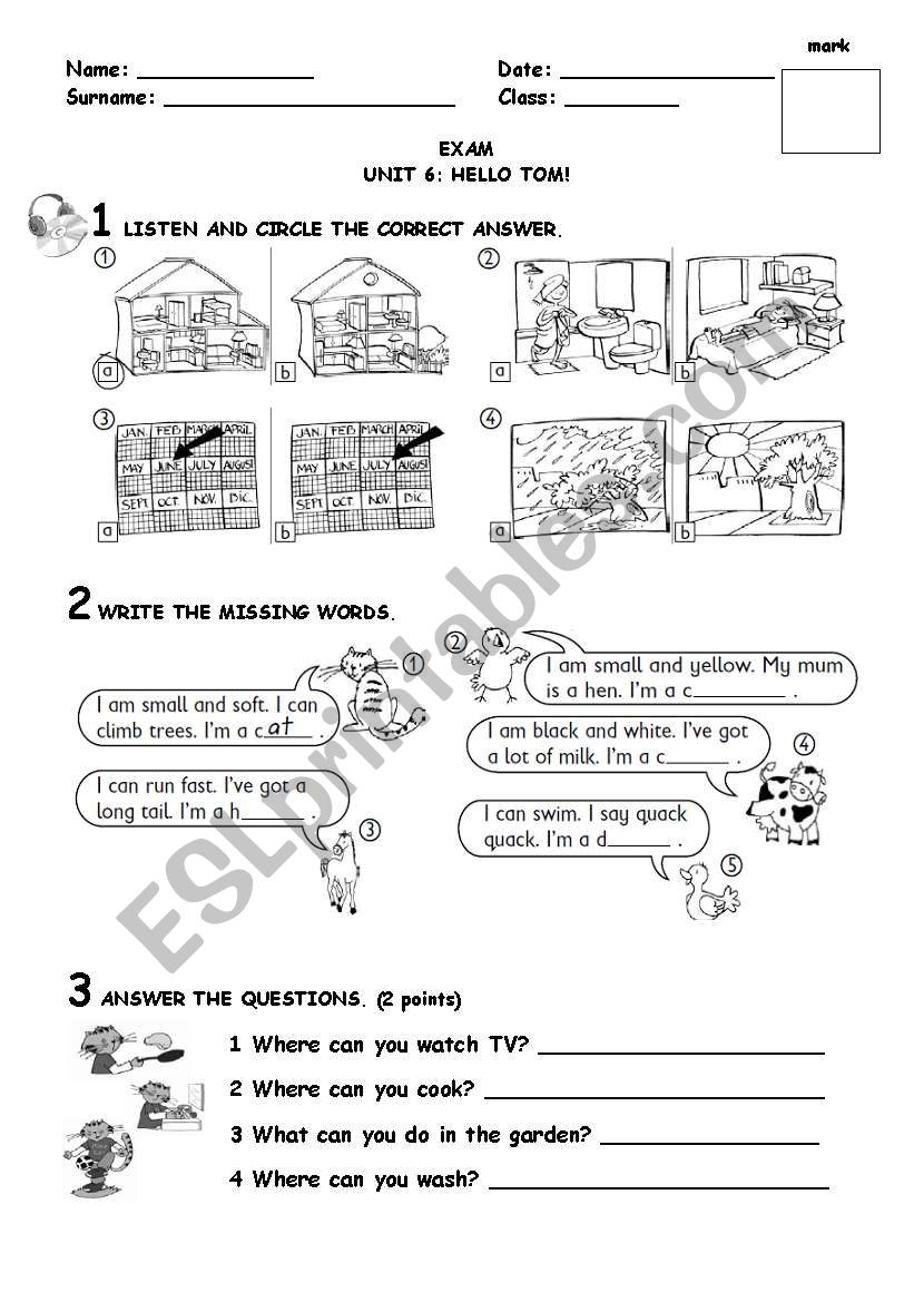 FARM ANIMALS WORKSHEET worksheet