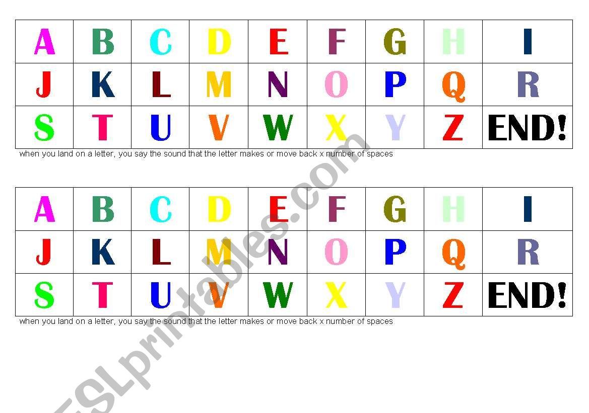 ALPHABET GAME worksheet