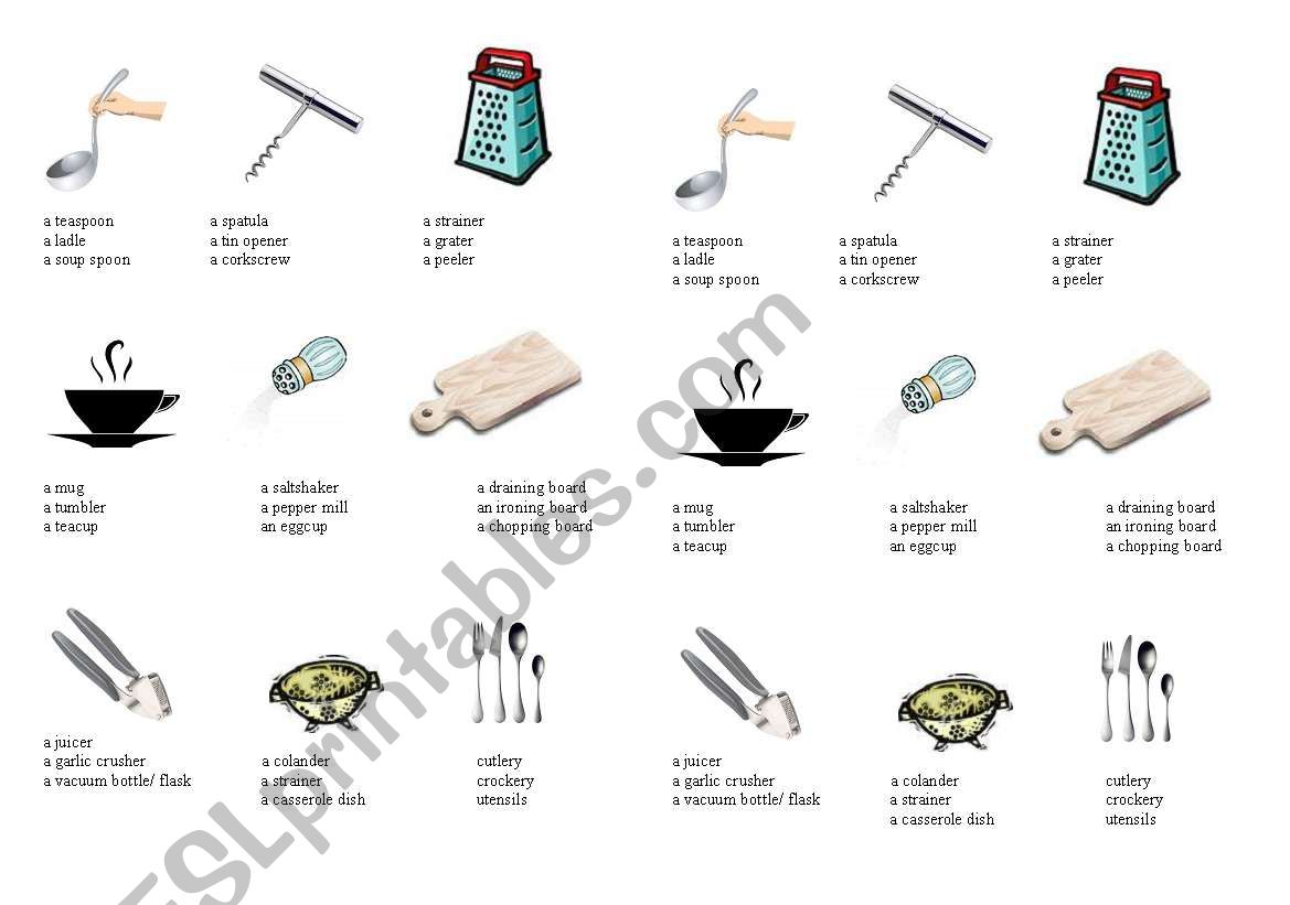 in the kitchen worksheet