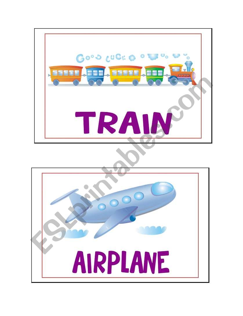 Means of transportation Flashcards part 1/2