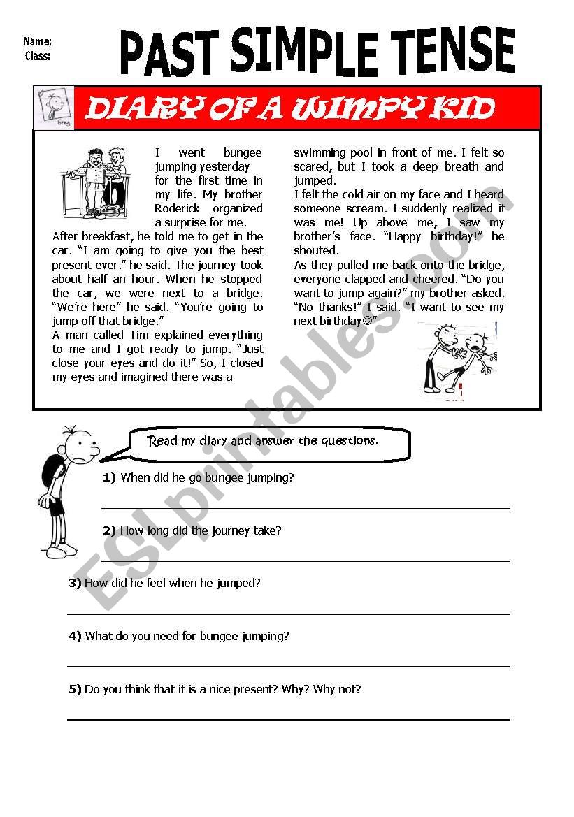 PAST SIMPLE TENSE worksheet