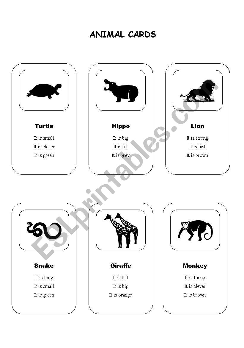 Speaking Card Game worksheet