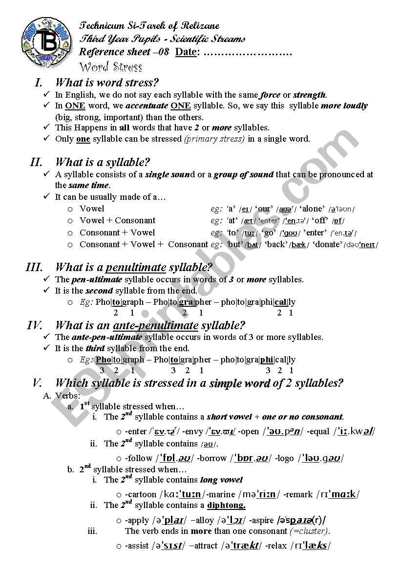 Word Stress (Author-Bouabdellah)