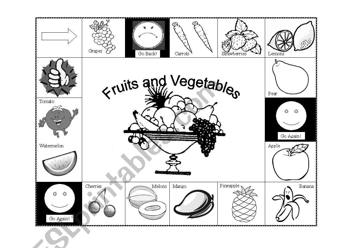 Fruits and Vegetables Board Game