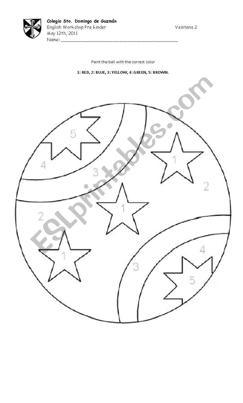 Paint your ball worksheet