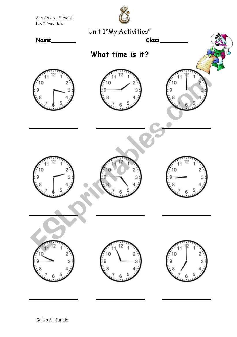 Time worksheet