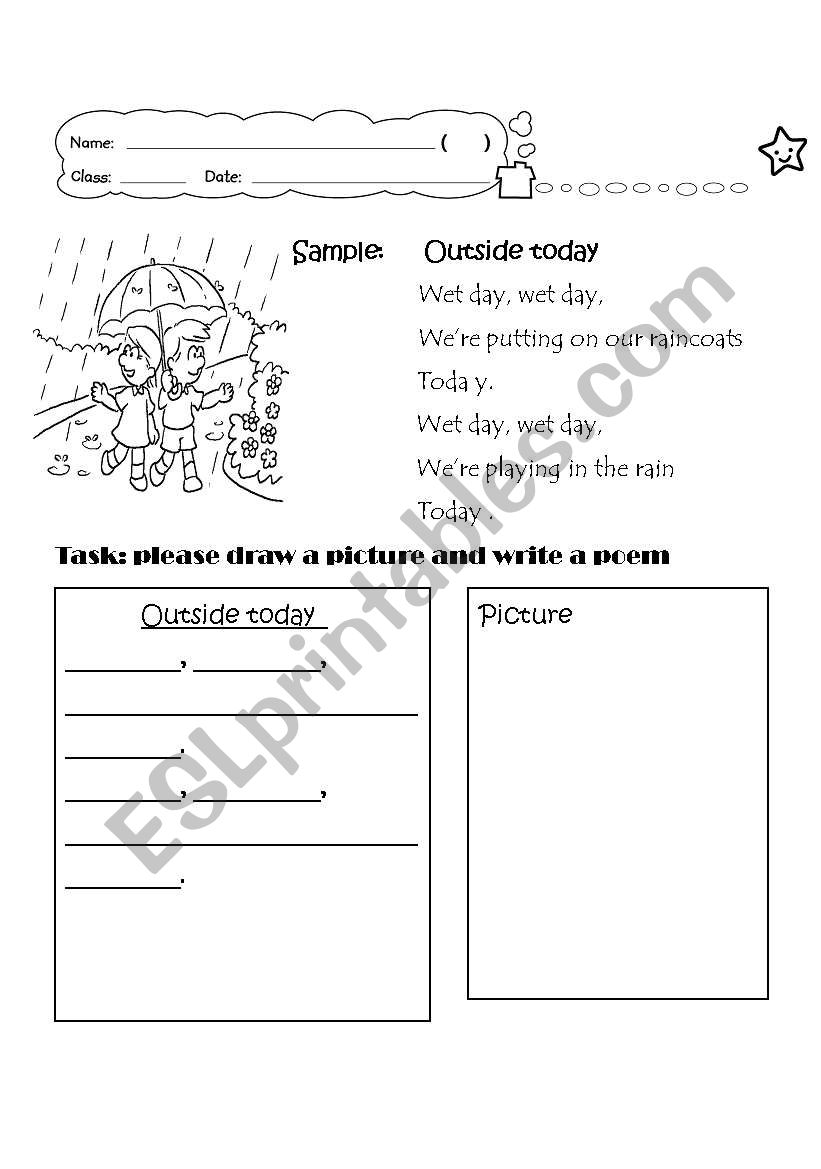 weather poem worksheet