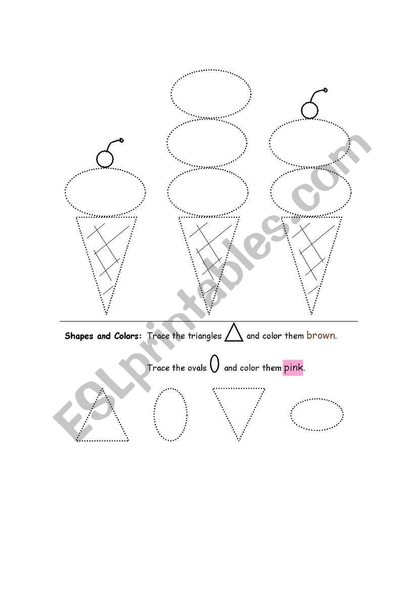 ice cream worksheet