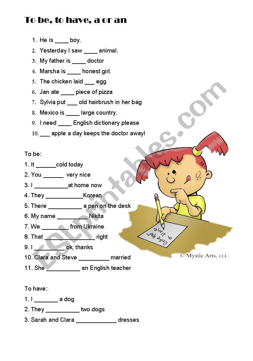 to be worksheet