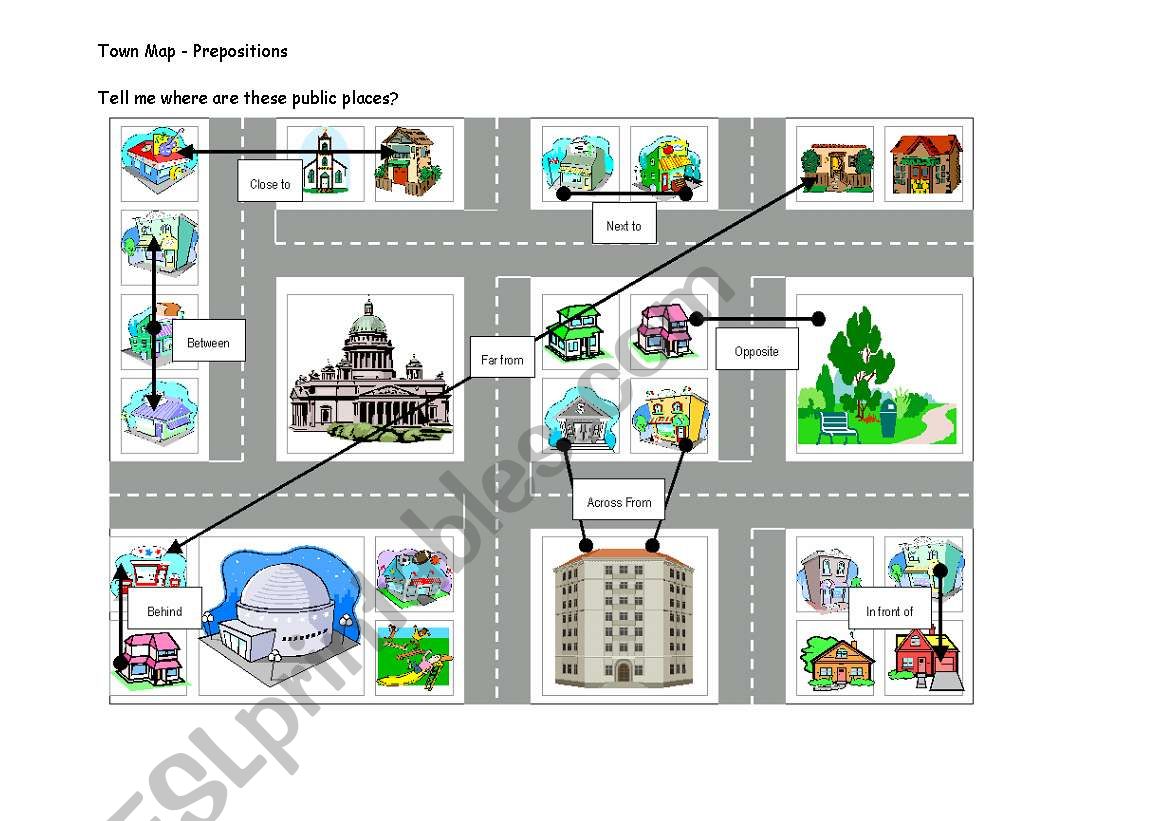 Town map worksheet