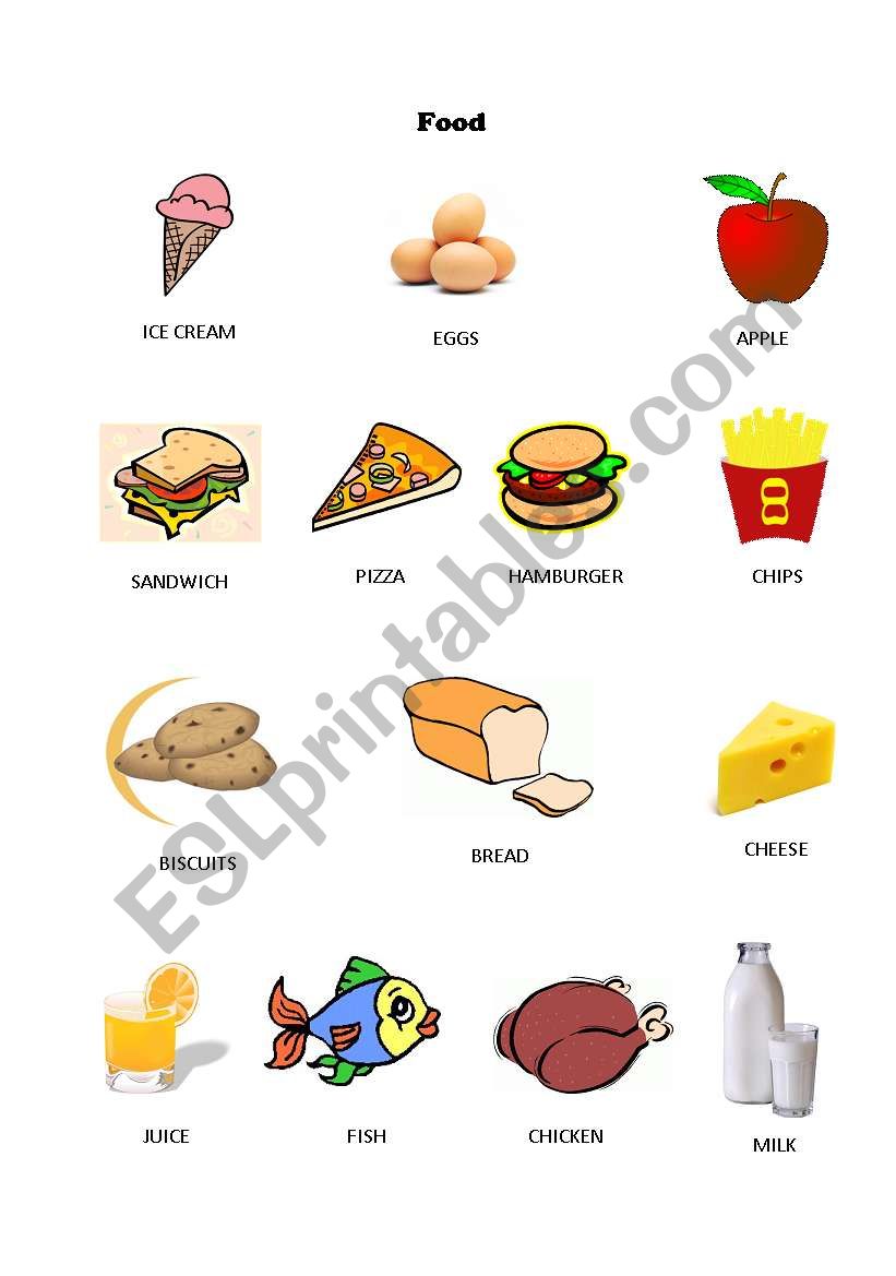 Food worksheet