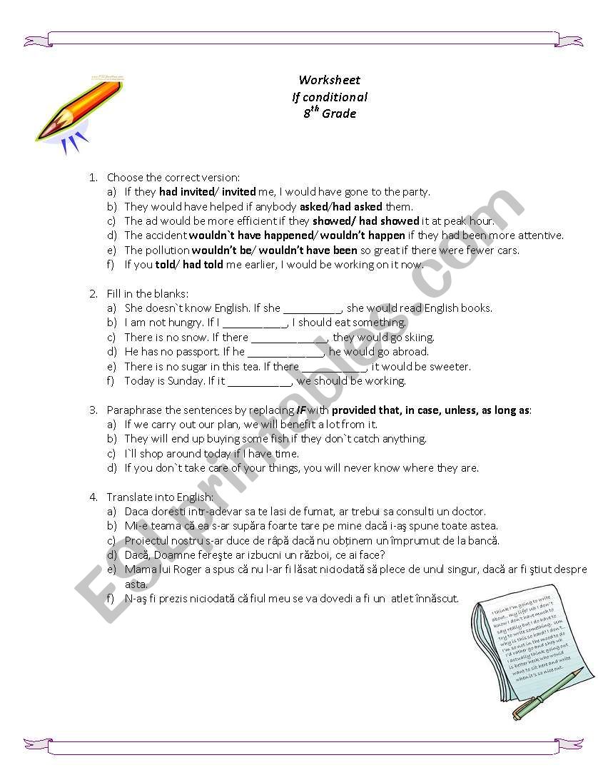 If Conditional worksheet