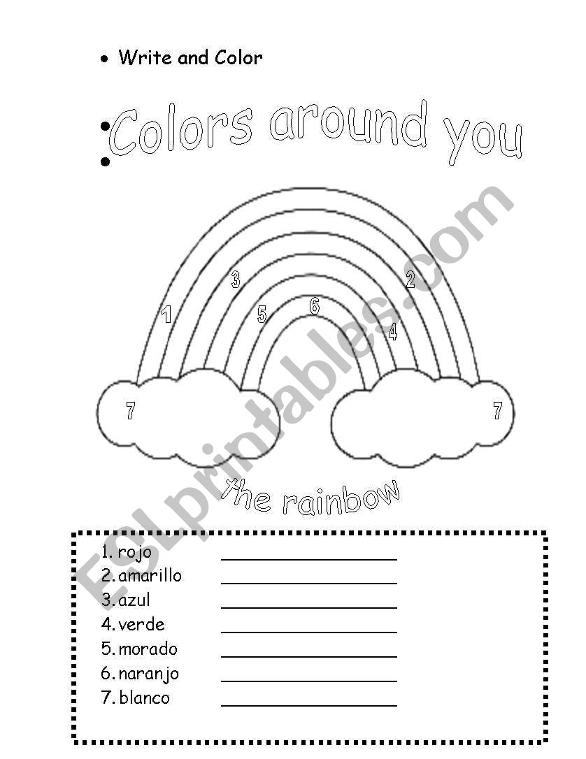 colors around you worksheet