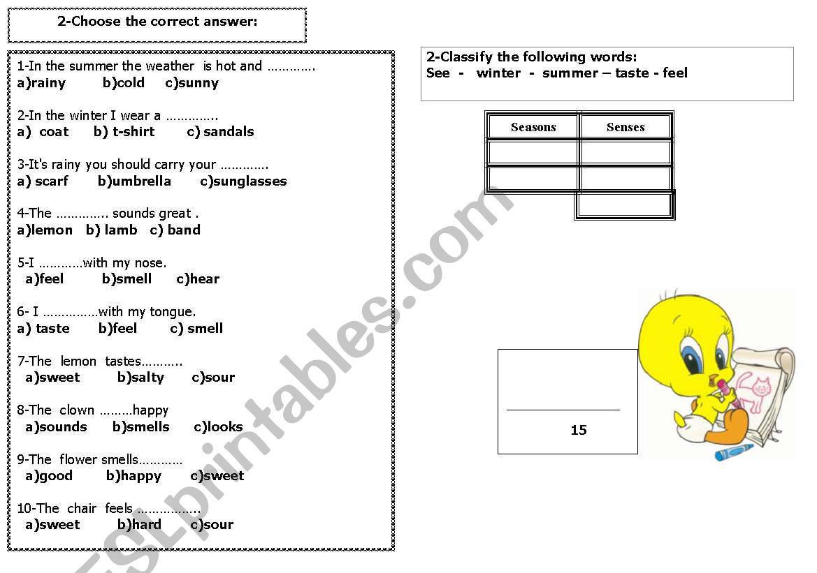 vocabulary exam worksheet