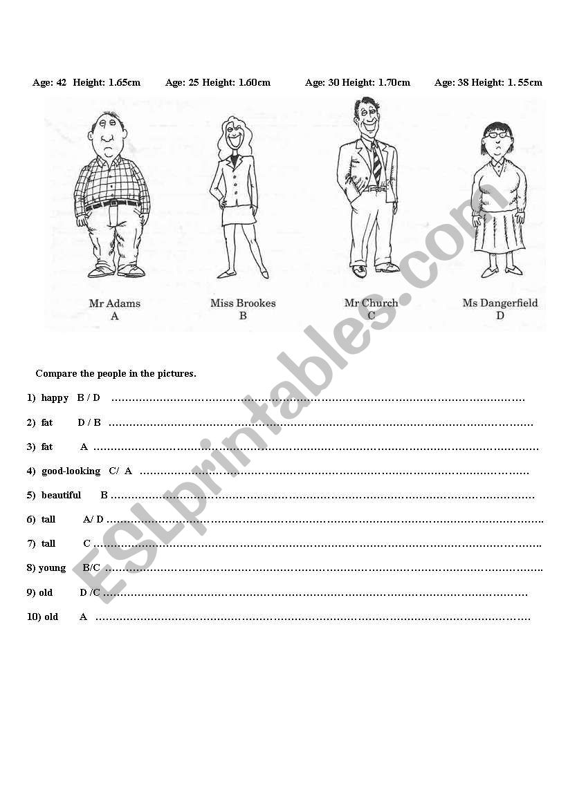 comperative and superlative worksheet