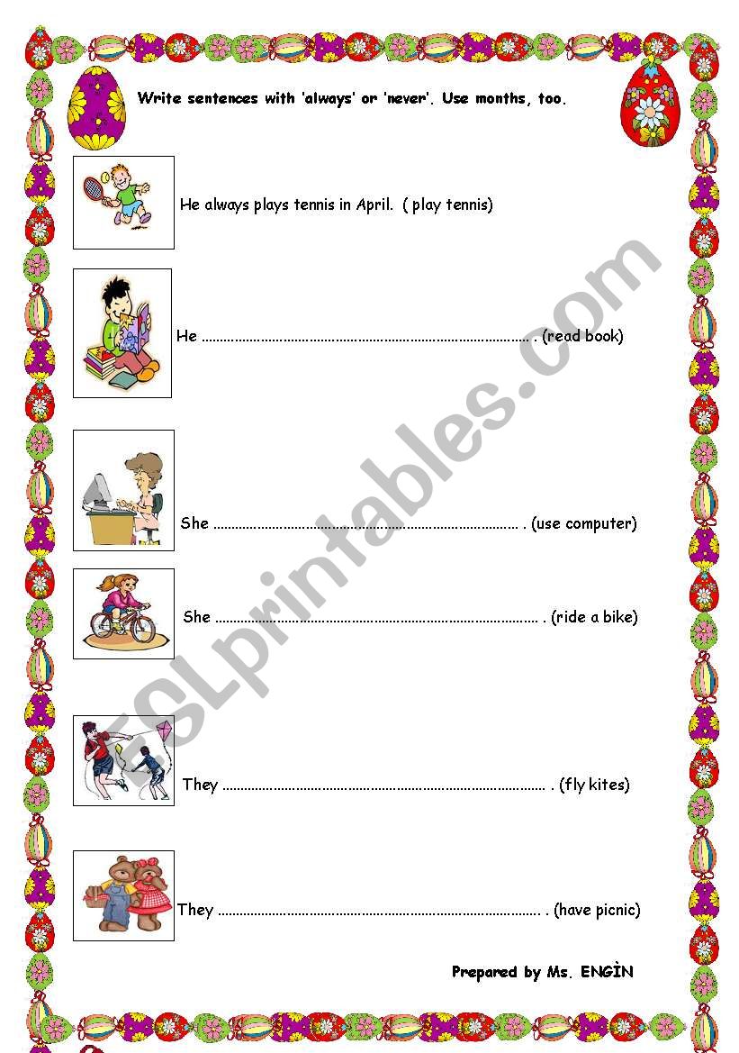 Sentences worksheet