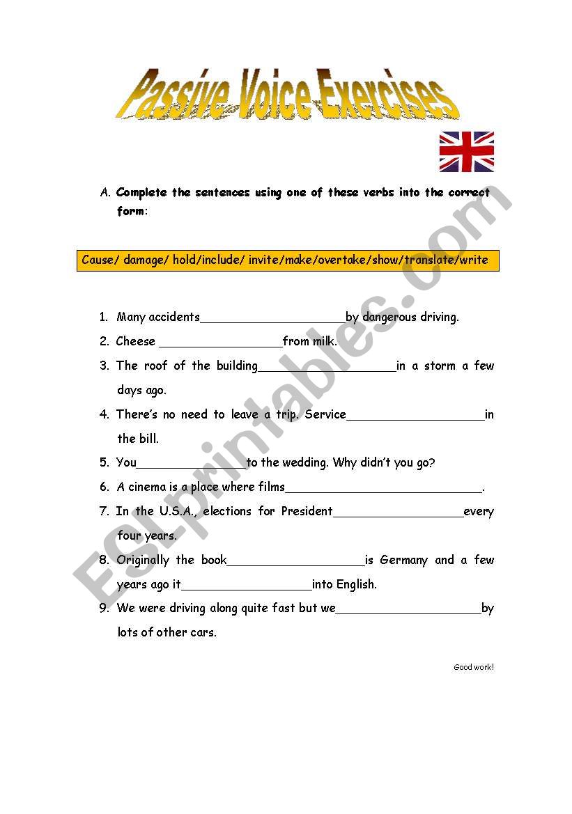 passive voice worksheet