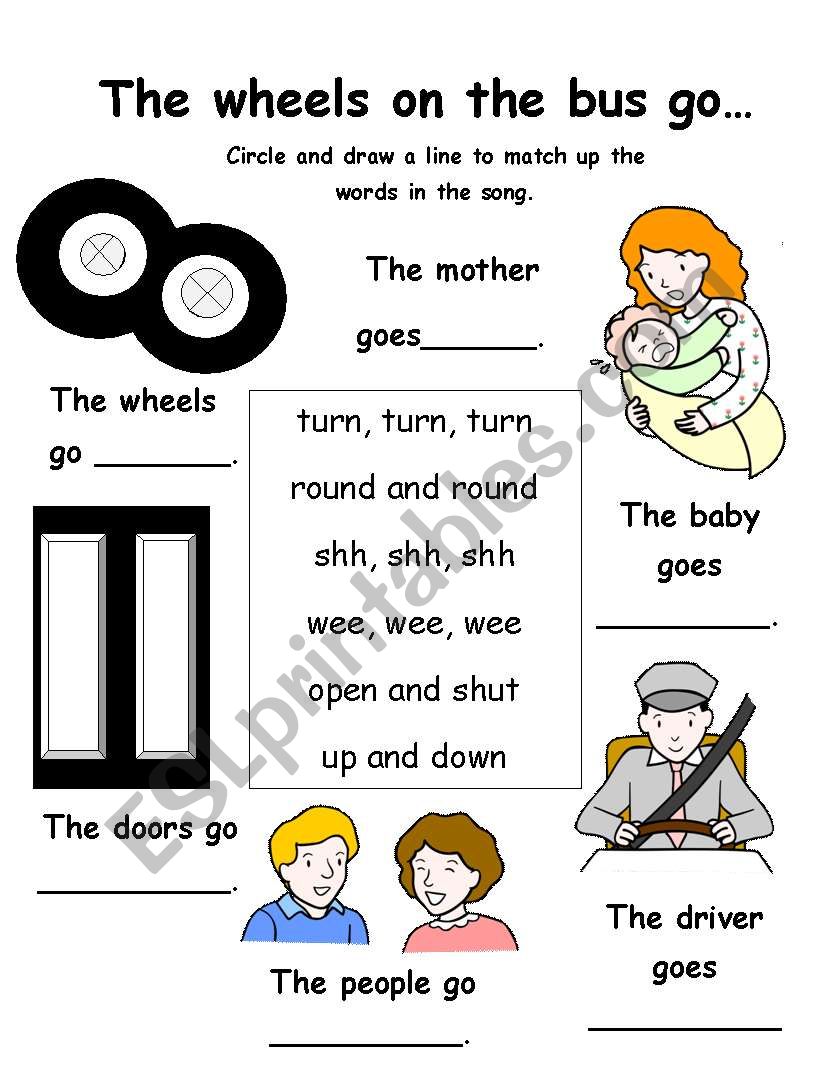 The Wheels on the Bus worksheet