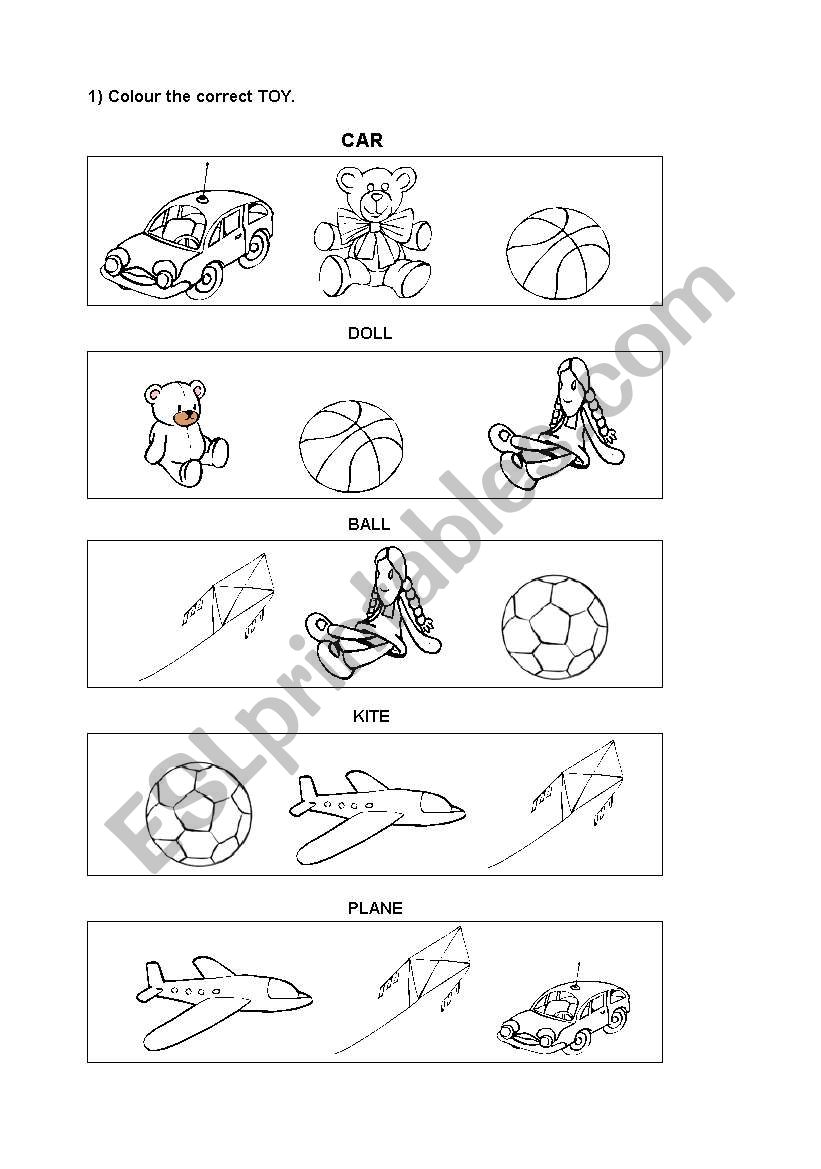 Toys 2 PAGES worksheet