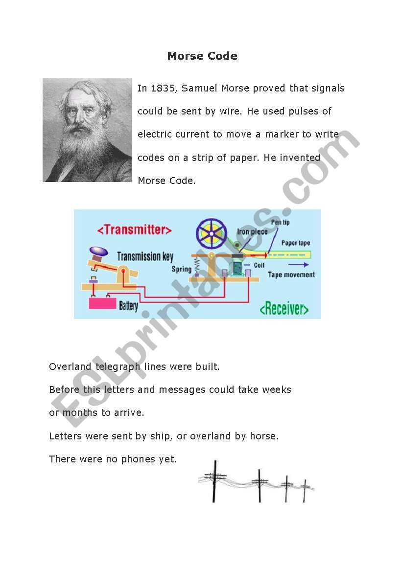 Morse Code worksheet