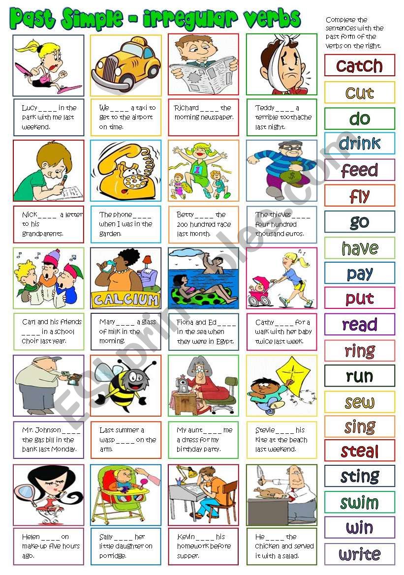 Past Simple - irregular verbs worksheet