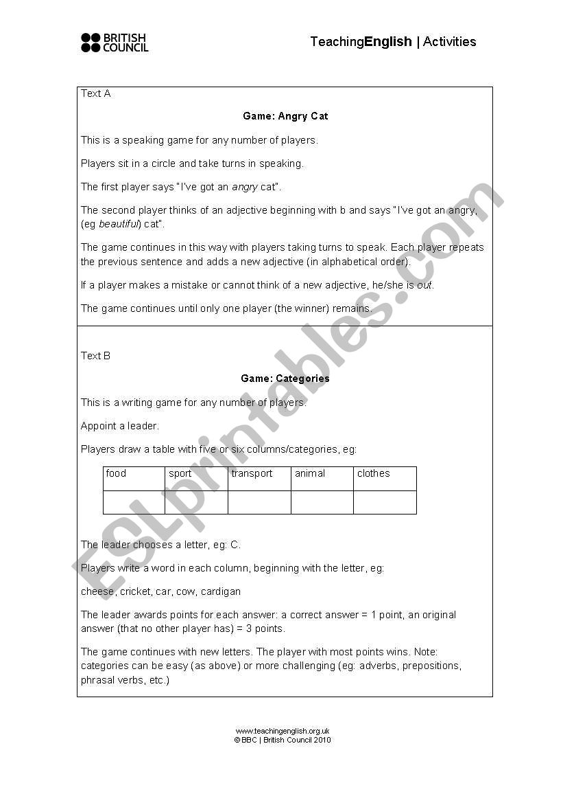 jigsaw reading worksheet