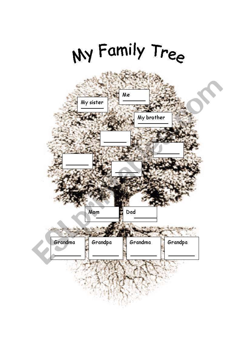 Family tree worksheet