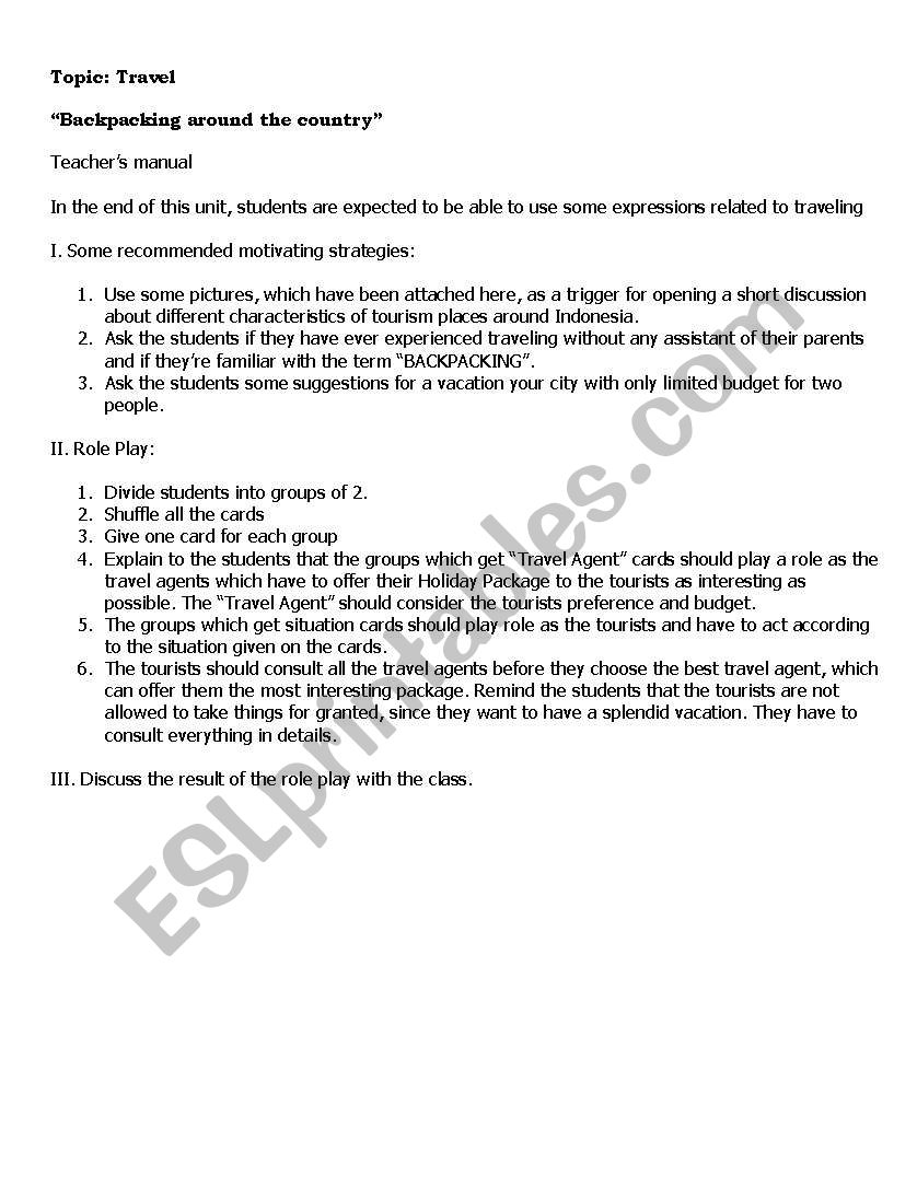 speaking activity worksheet