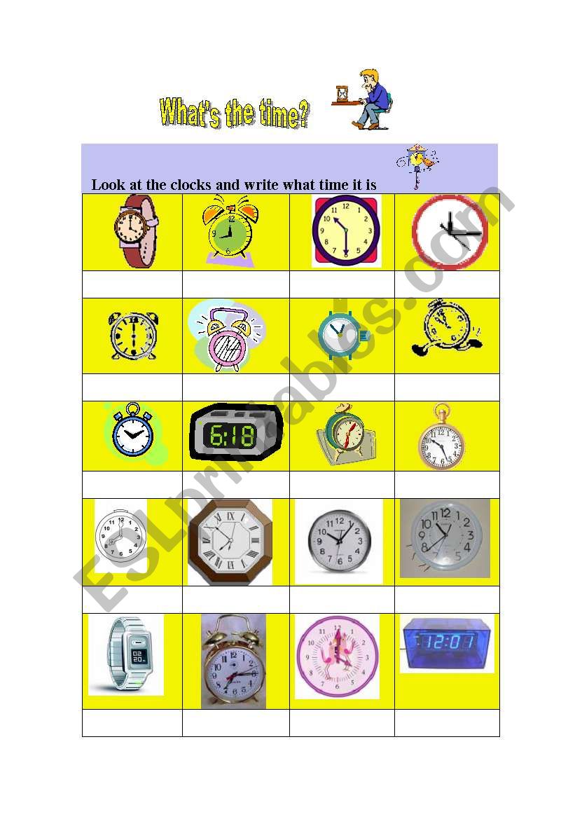 Time +  Simple Present worksheet