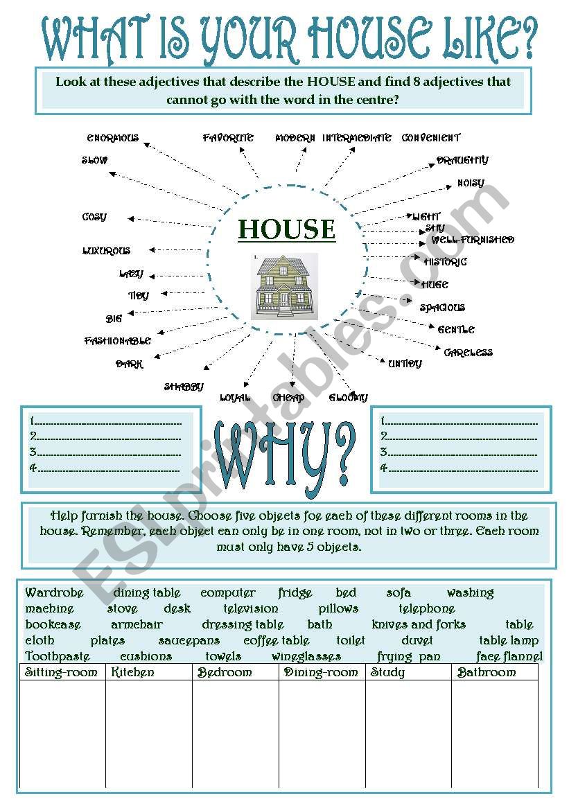 What is your house like? worksheet