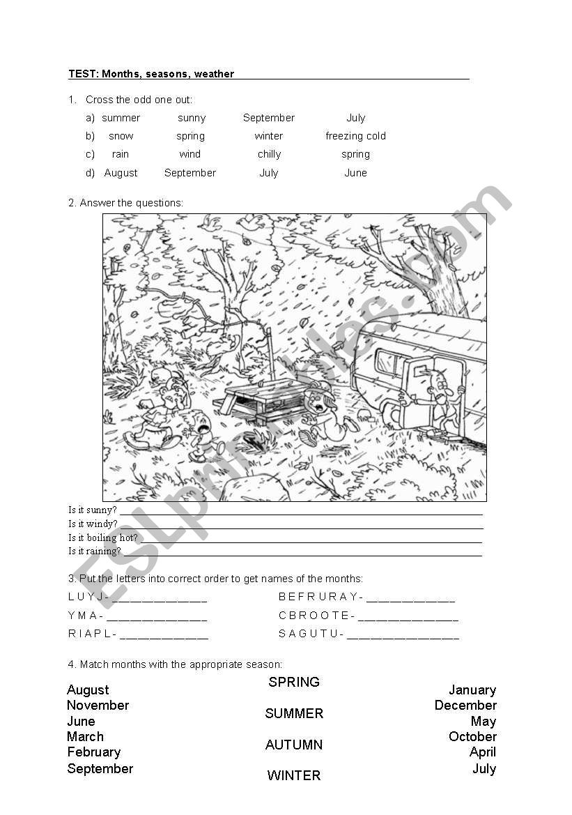 TEST: Months, seasons, weather