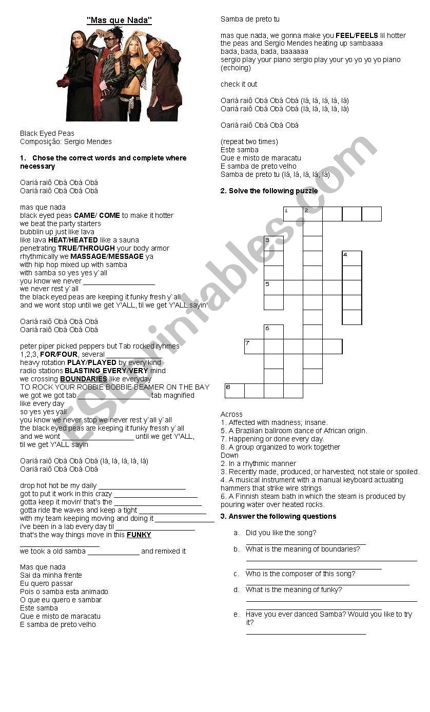 MÃ¡s que nada (Black Eyed Peas)