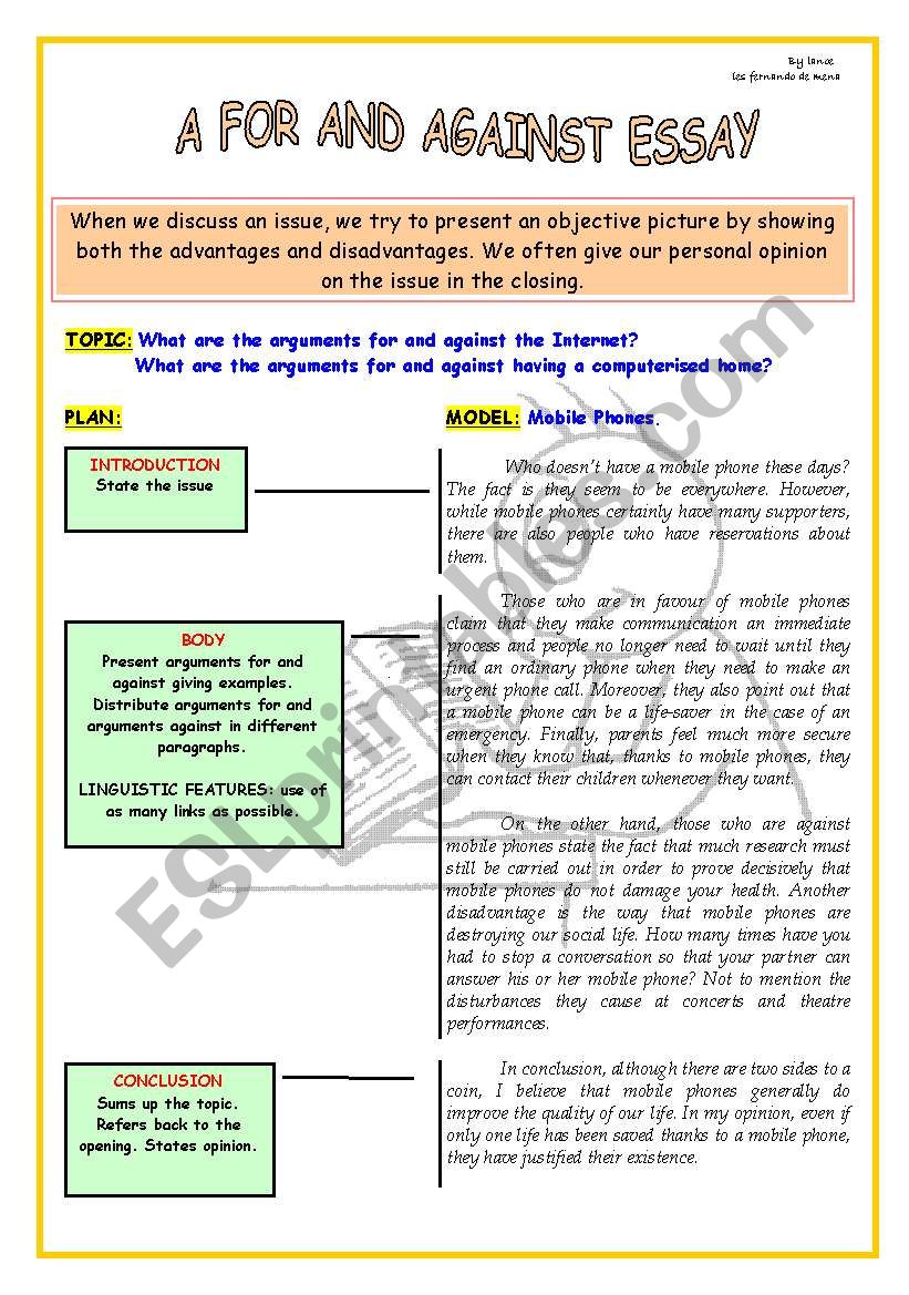 how to write an argumentative essay for esl students