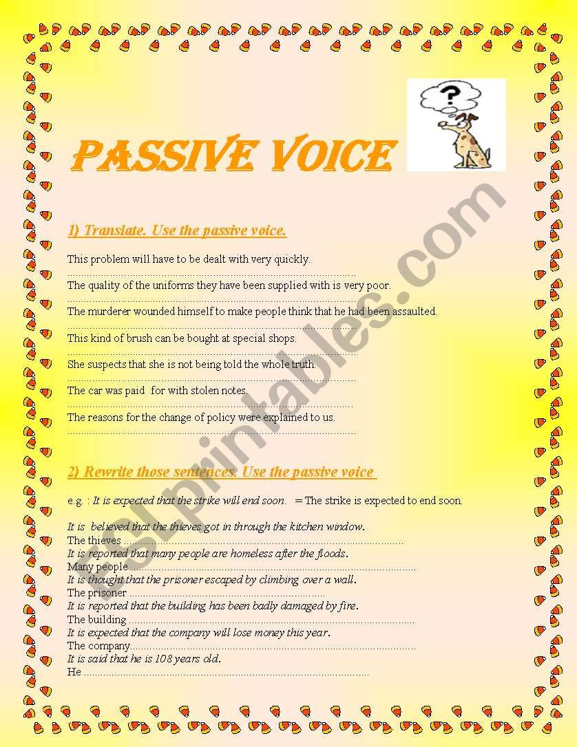 Passive Voice 2nd part (2 pages)