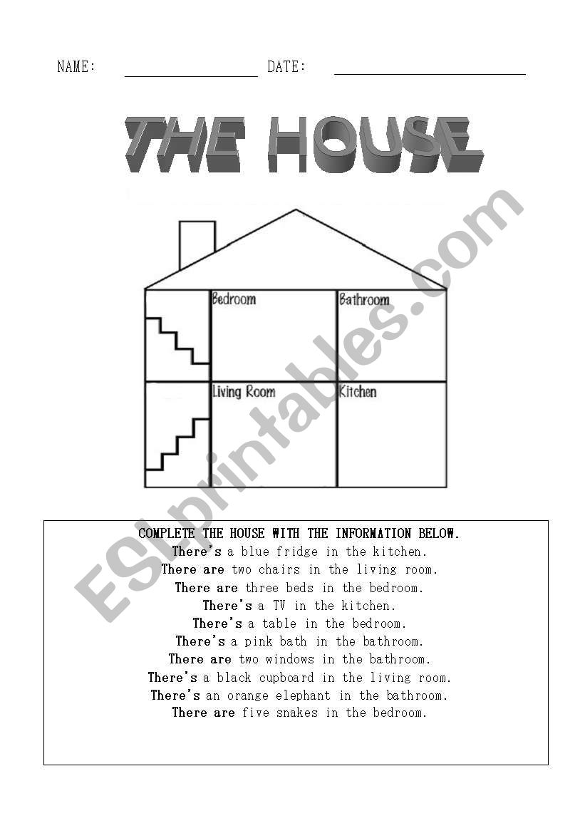 Complete the house with the information below (3)