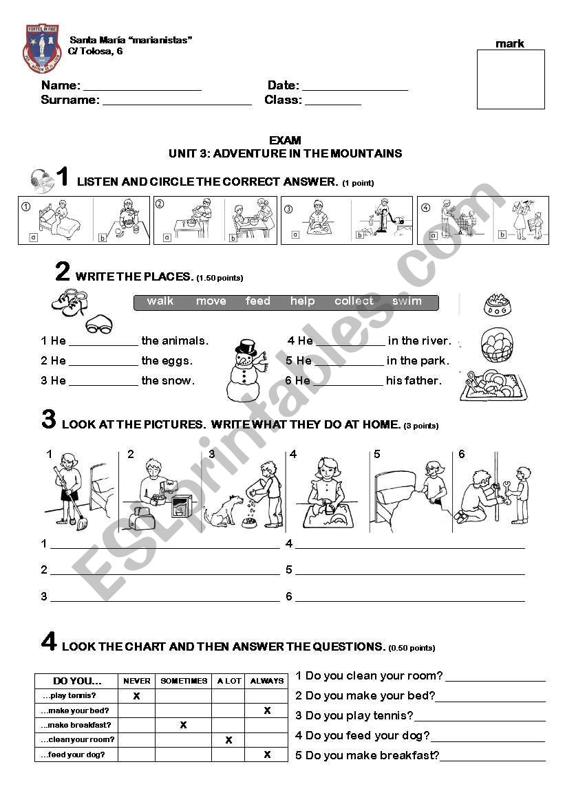 AT HOME worksheet