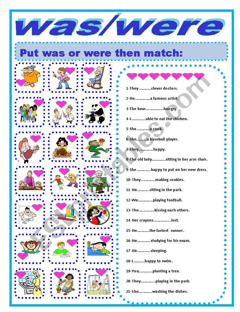 Was And Were Worksheet