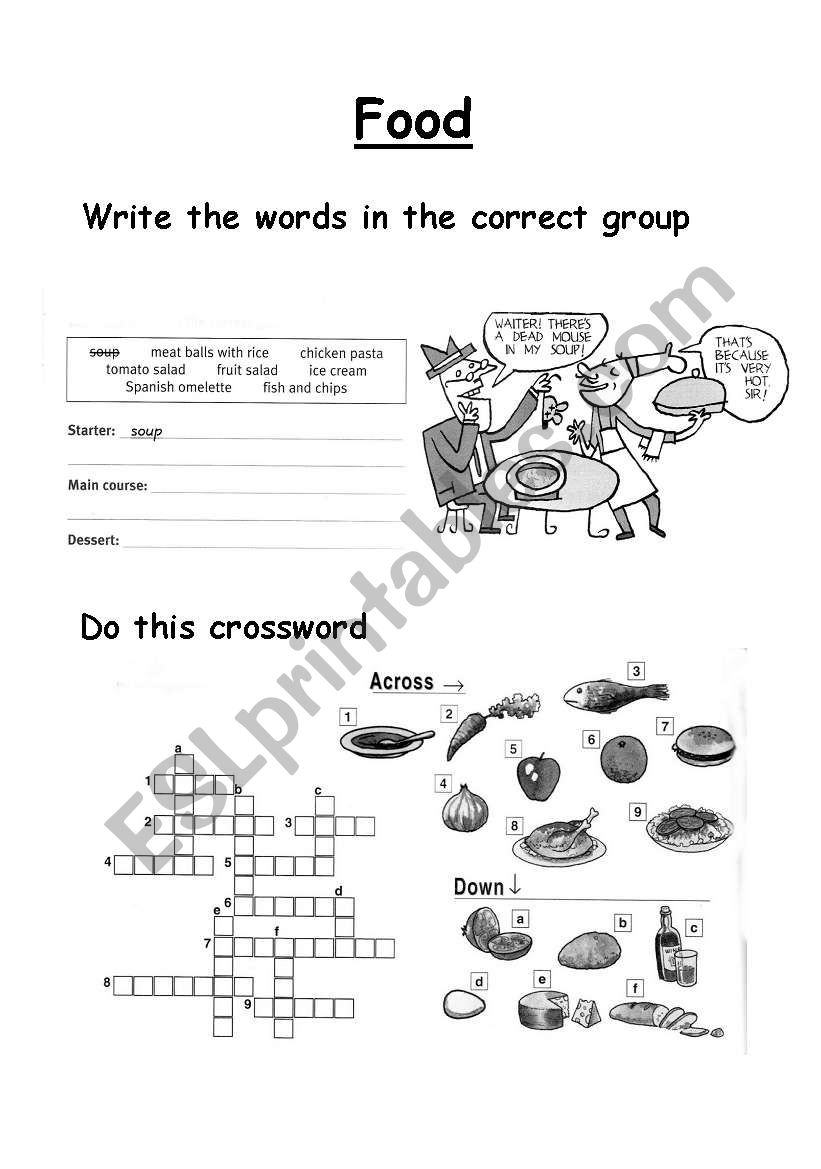 Food worksheet