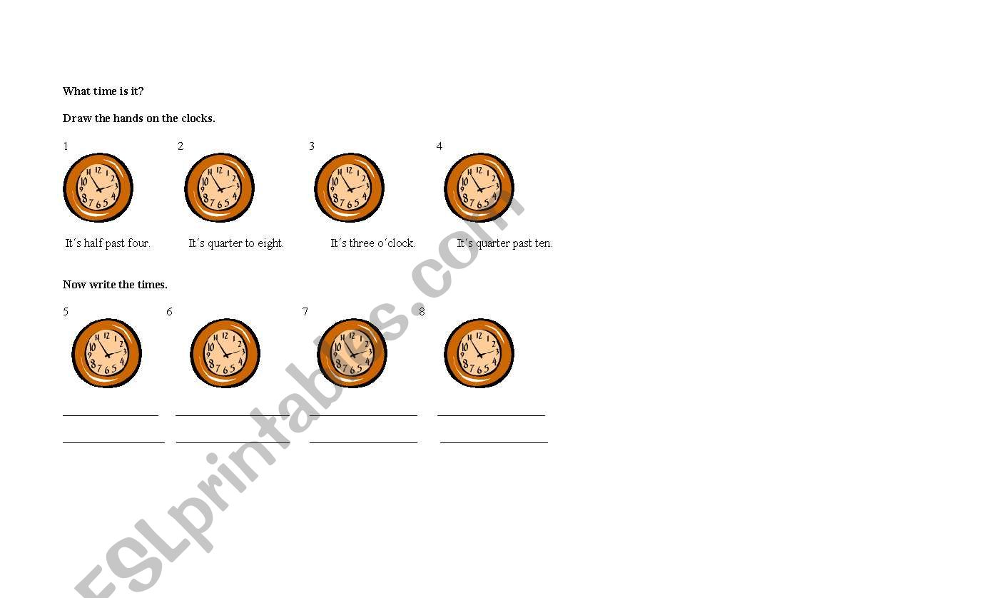 What time is it? worksheet