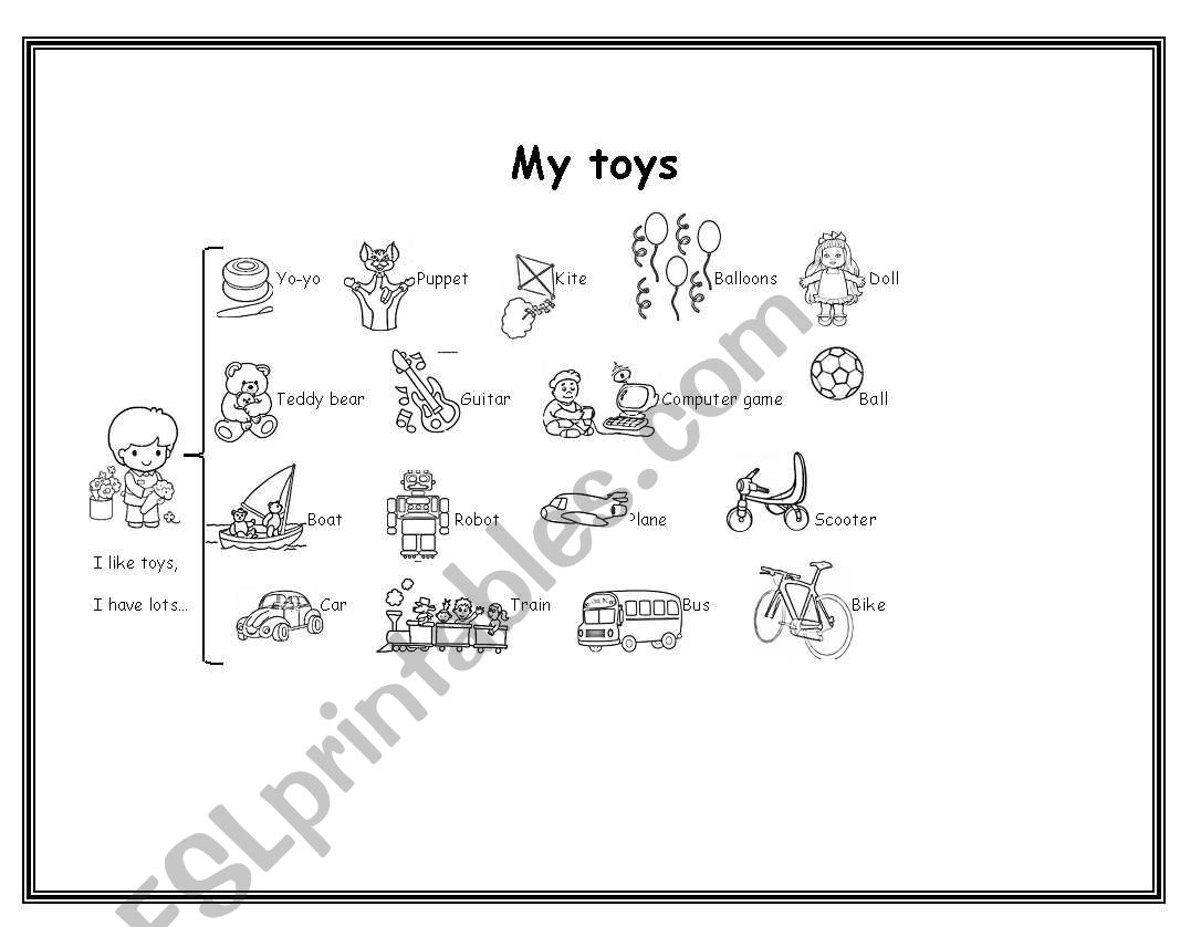 My toys worksheet