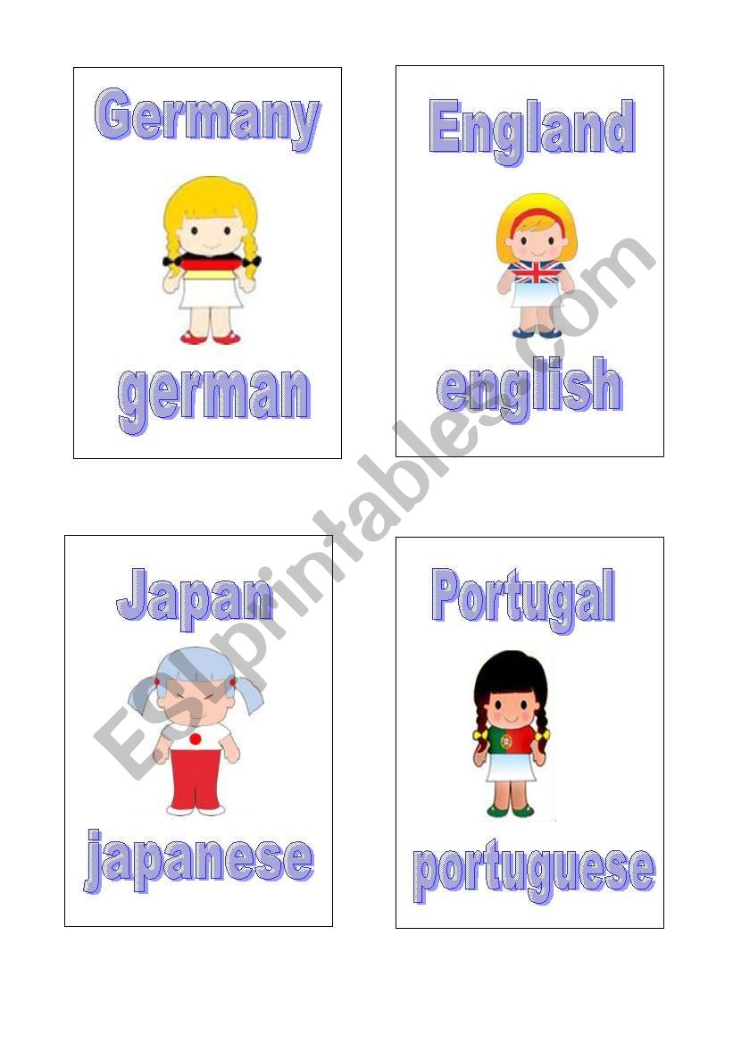countries and nationalities 3 worksheet